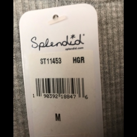 Splendid Women’s Long Sleeve Lux Rib Lace up Top NWT - Picture 4 of 4